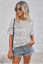Load image into Gallery viewer, White Animal Print Top