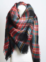 Load image into Gallery viewer, Plaid blanket scarf
