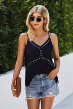 Load image into Gallery viewer, Studded Vneck Tank Top