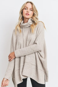 Oatmeal Cowlneck Pullover