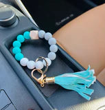 Load image into Gallery viewer, Silicone Tassel Keyrings
